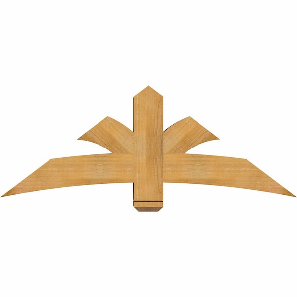 Ekena Millwork Davenport Rough Sawn Timber Gable Bracket, Western Red Cedar, 60"W x 22"H x 6"D x 6"F, 9/12 Pitch GBW060X22X0606DAV00RWR - main